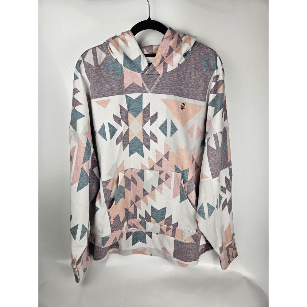 Hooey‎ Ladies XXL Hoodie Sweatshirt Southwest Cream & Muliticolor